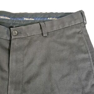 Brooks Brothers Pants Men's 36x32 Black Advantage Chino Hudson Cotton Flat Front